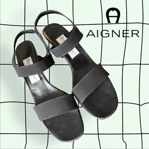 vintage 90s etienne aigner nylon pumps